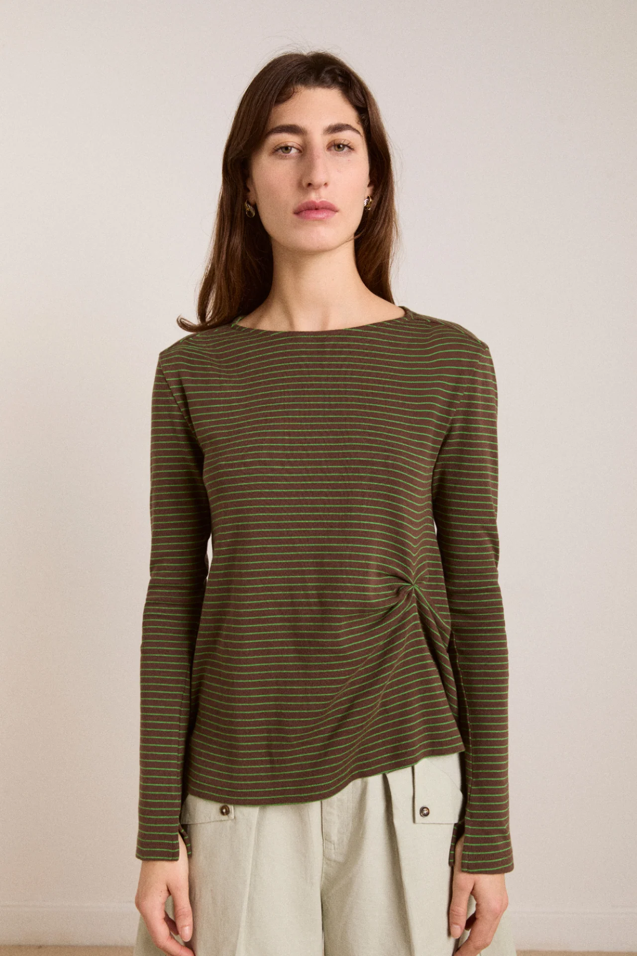 Raelynn Tee - Green Stripe - Image 4