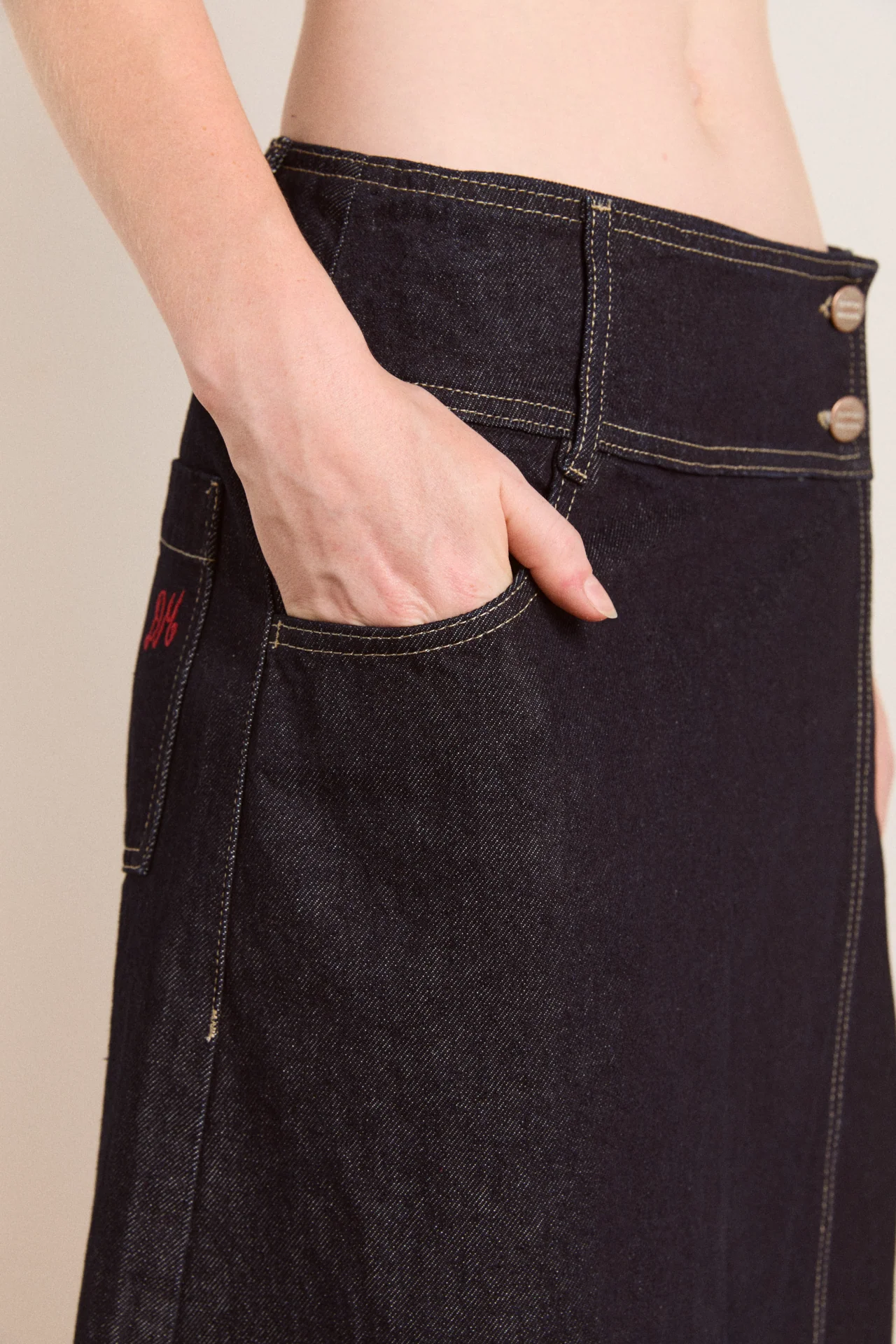 Raye Denim Skirt - Dark Indigo - Image 12