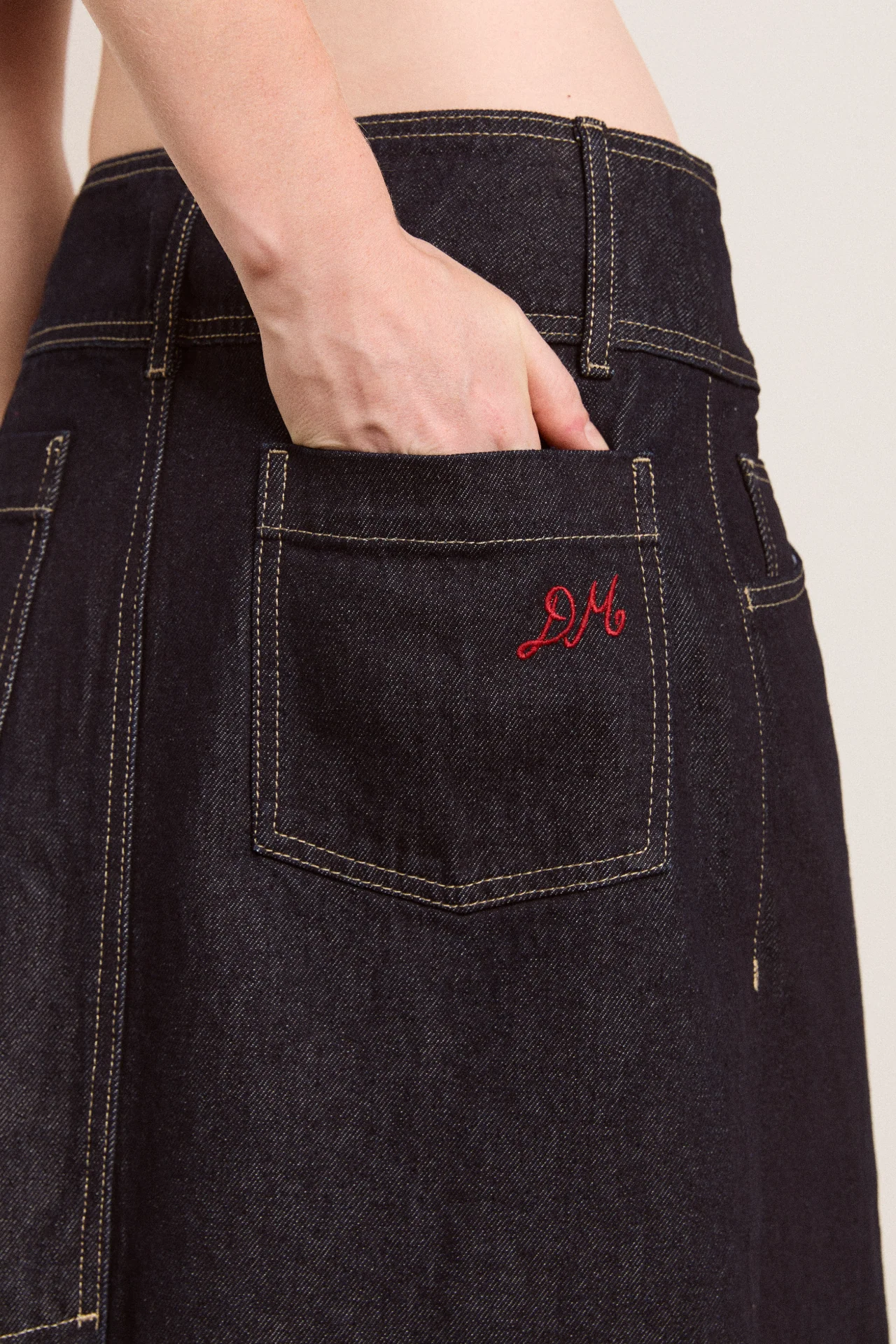 Raye Denim Skirt - Dark Indigo - Image 13