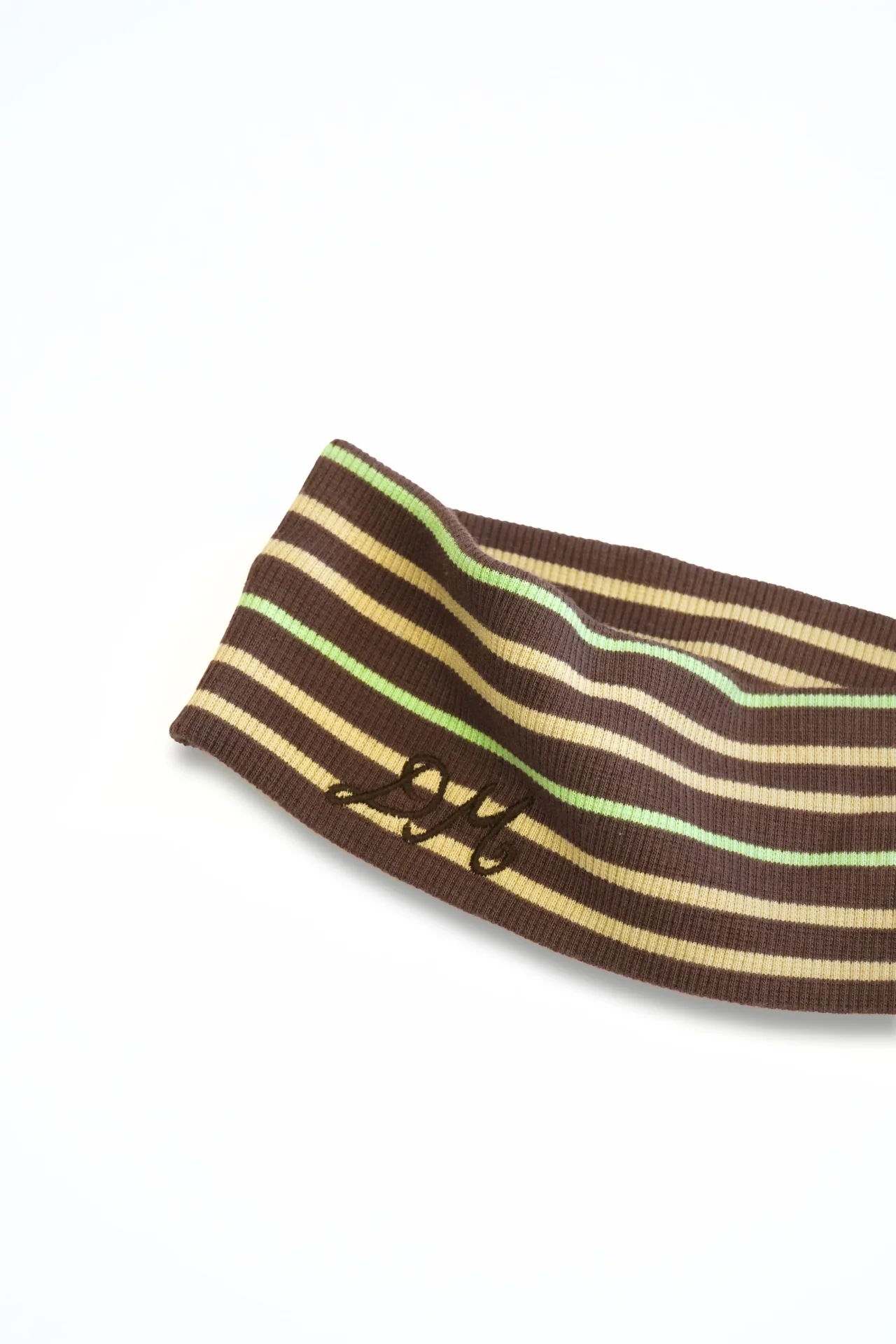 Ribbed Headband- Brown Stripe - Image 4