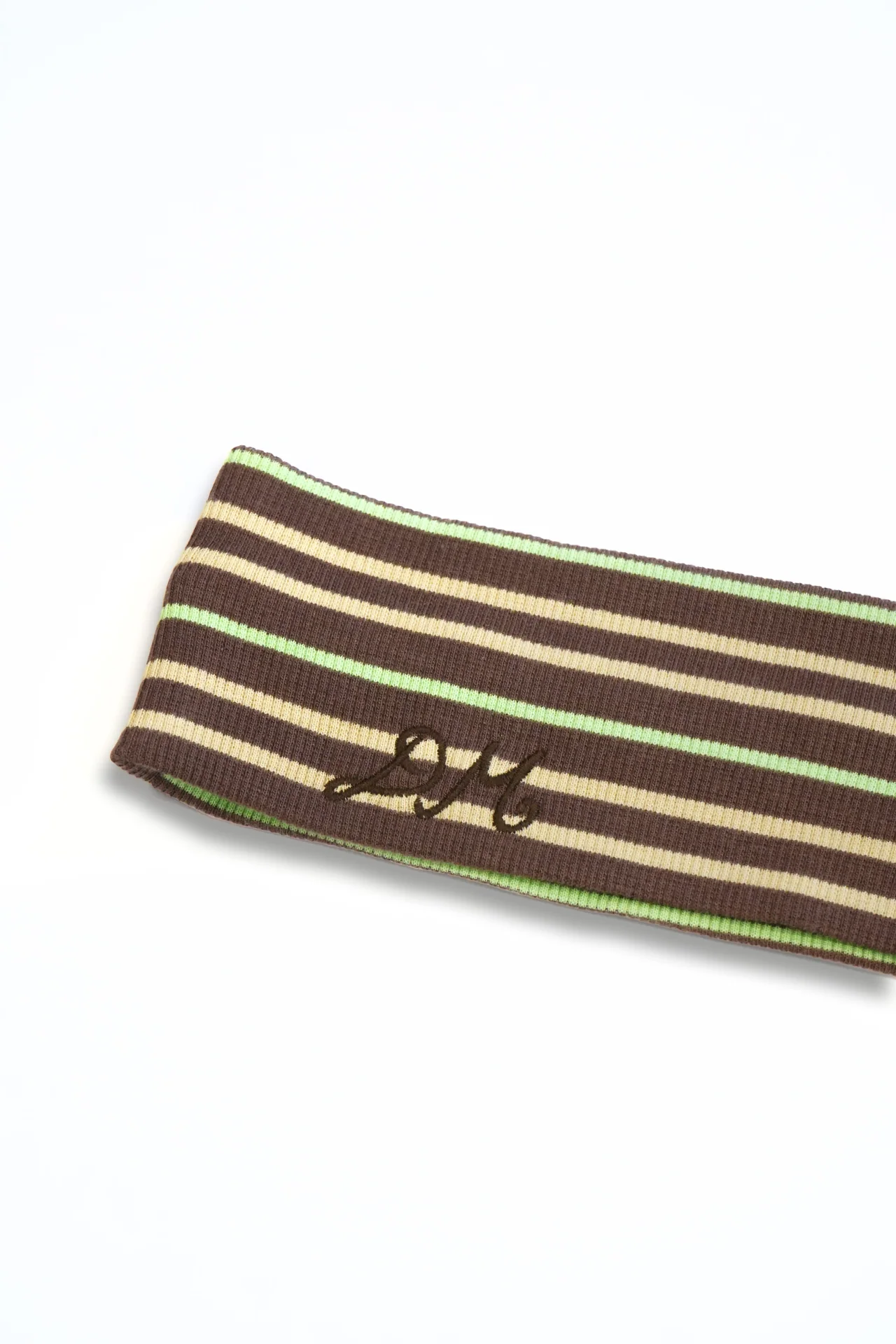 Ribbed Headband- Brown Stripe - Image 5