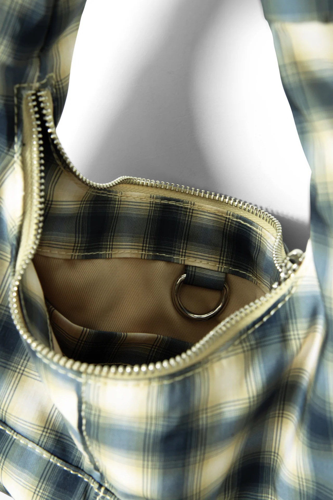 Roo Tie Bag In Cardamon Check - Image 5