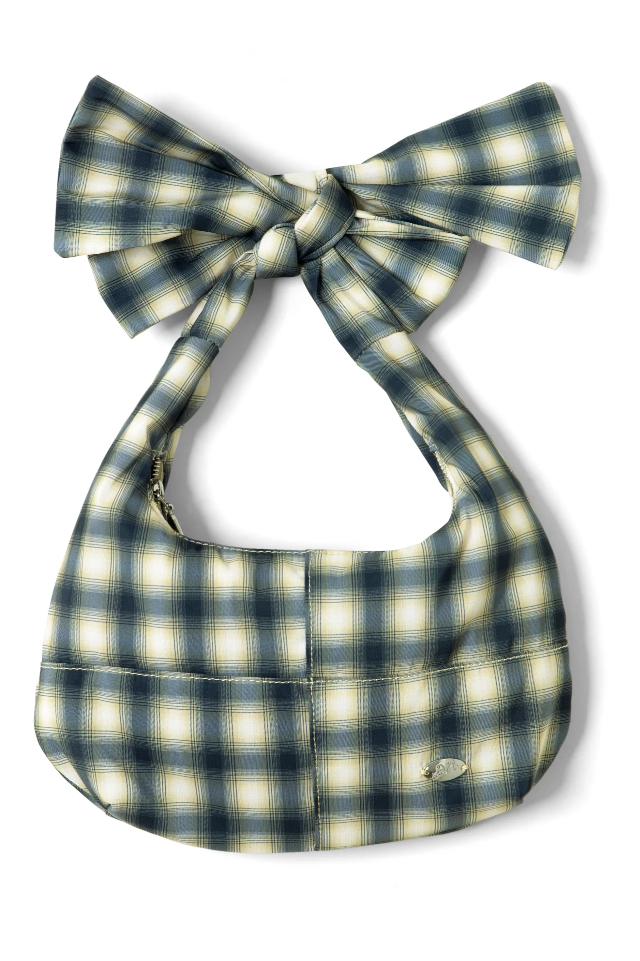 Roo Tie Bag In Cardamon Check - Image 6