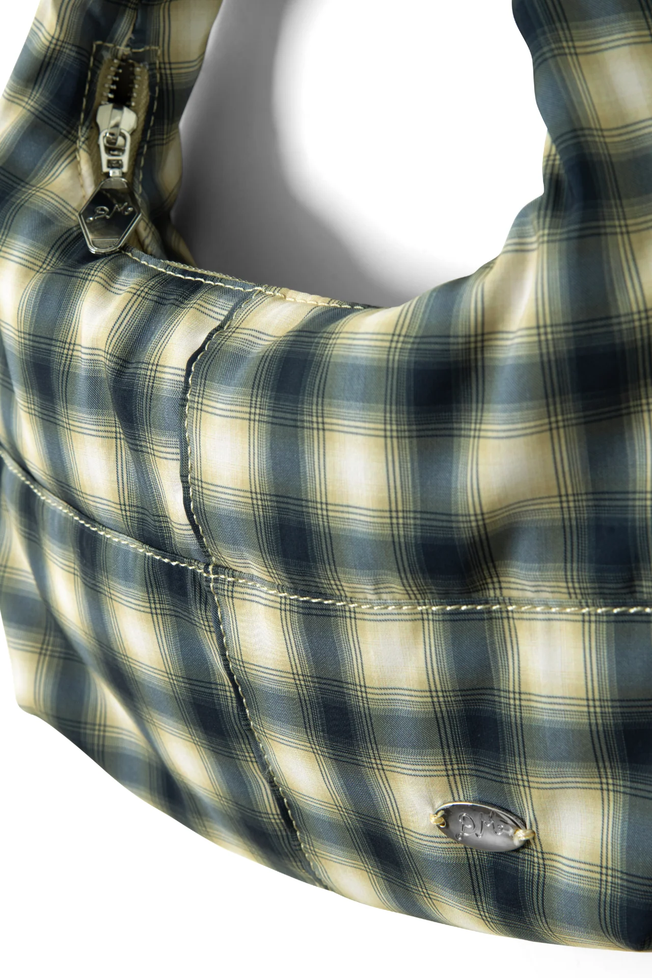 Roo Tie Bag In Cardamon Check - Image 7