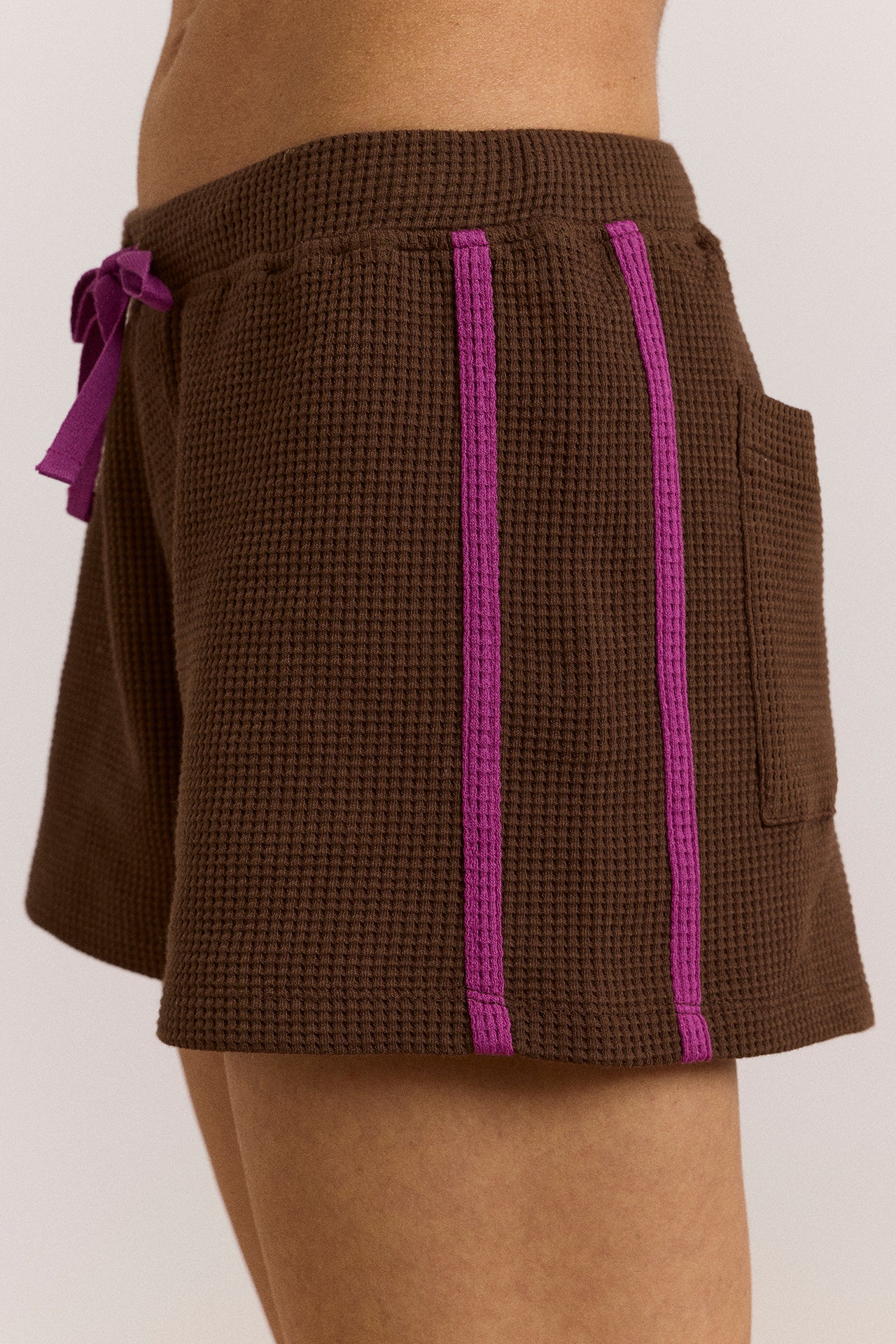 Rylee Waffle Short - Choc - Image 4