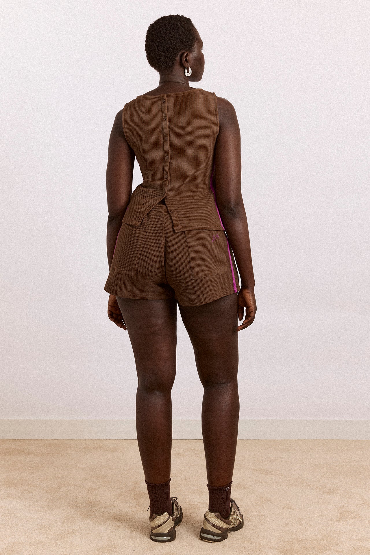 Rylee Waffle Short - Choc - Image 7