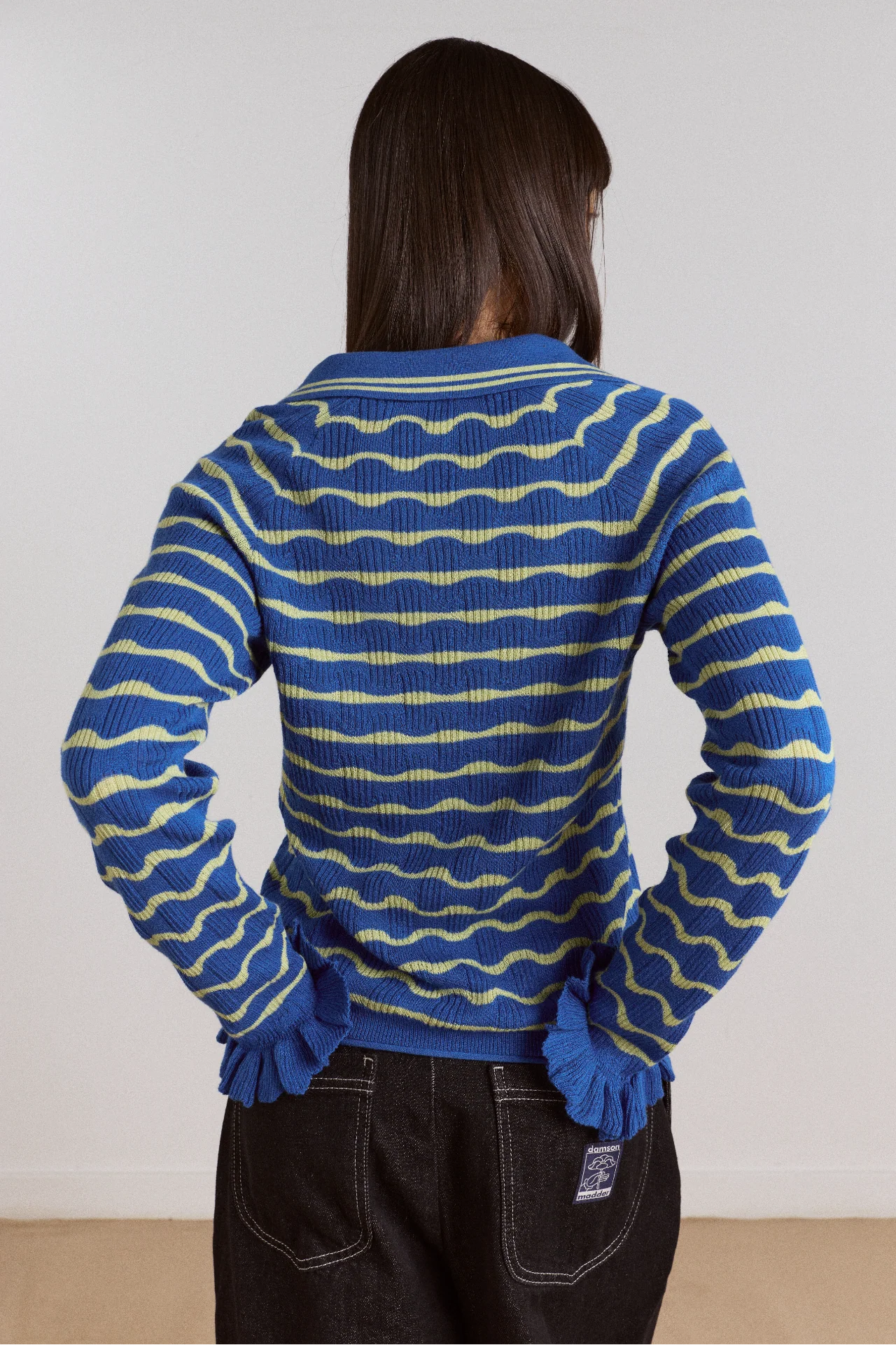 Silvia Polo Knitted Top - Blue Mint - Image 4