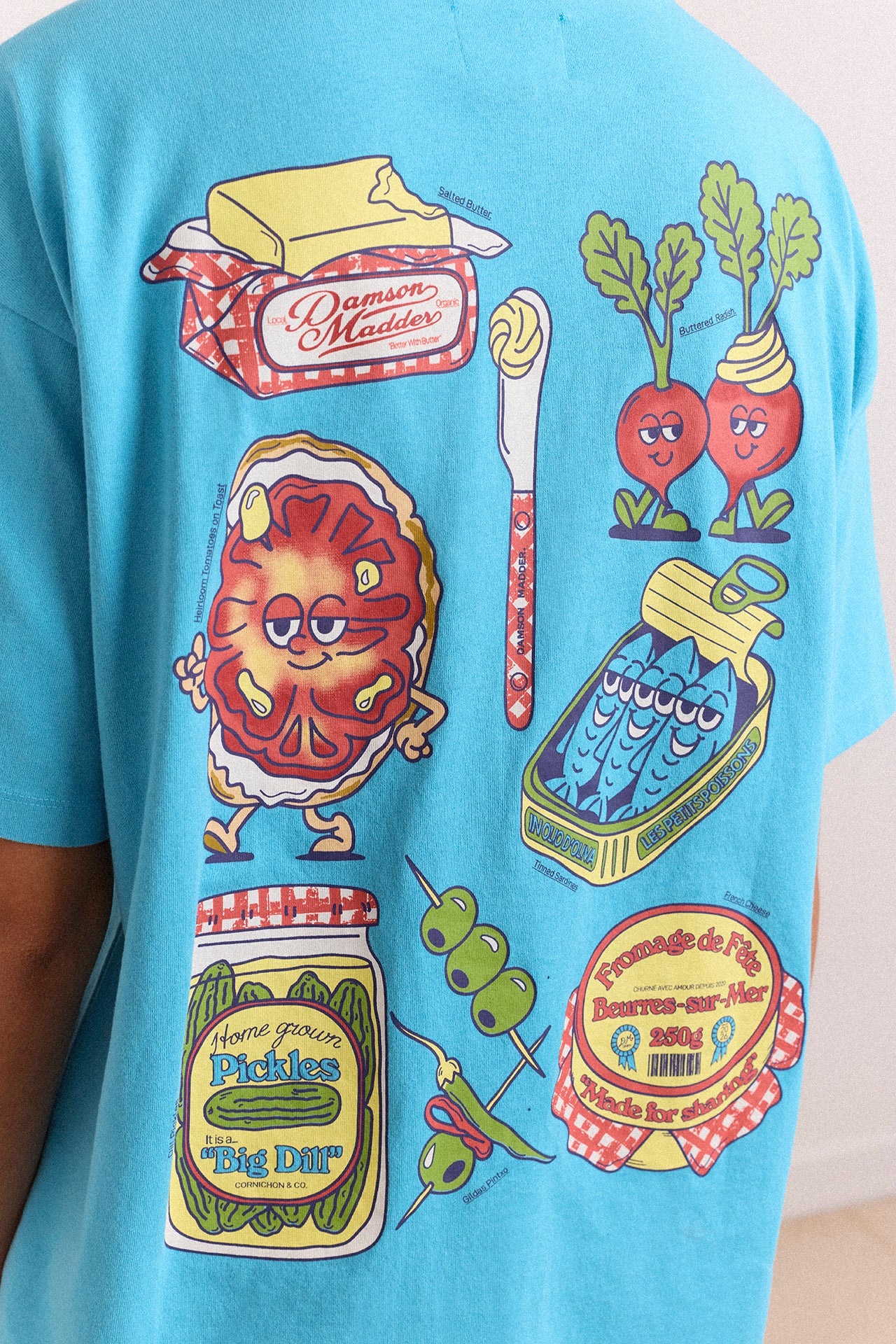 Snack Plate Graphic Tee - Blue - Image 7