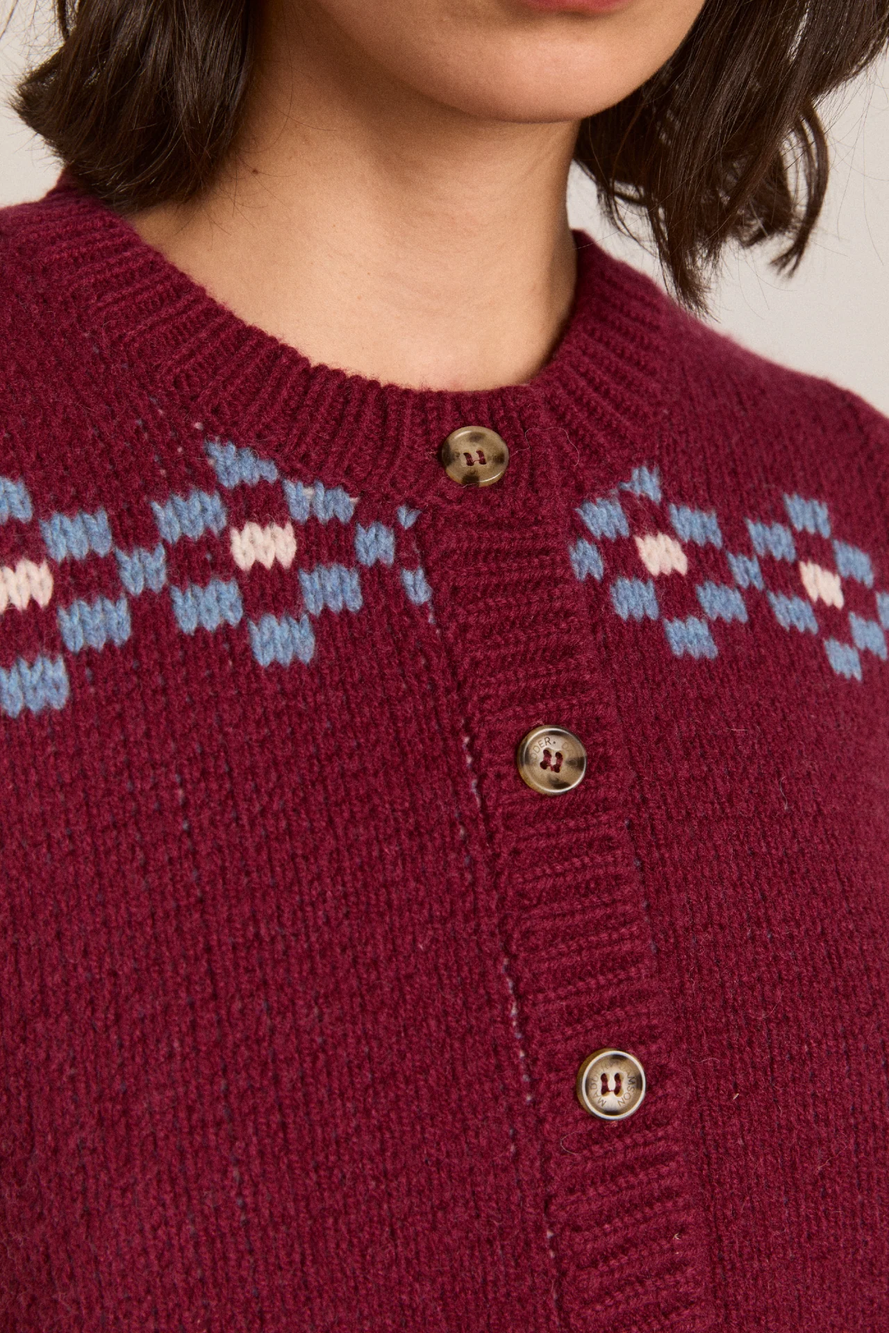 Sofie Wool Vest - Novelty Intarsia - Image 7