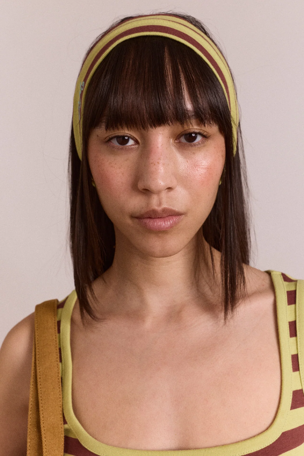 stretch headband - green stripe - Image 3