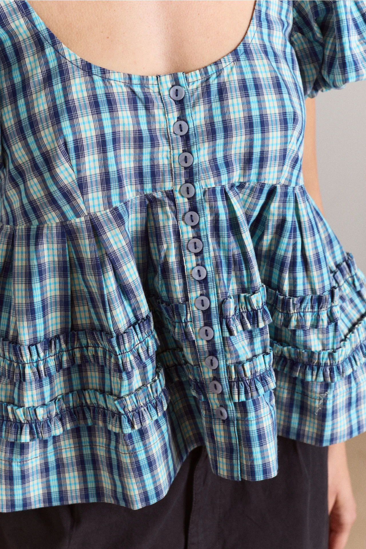 Summer Joy Blouse- Tomboy Check - Image 10