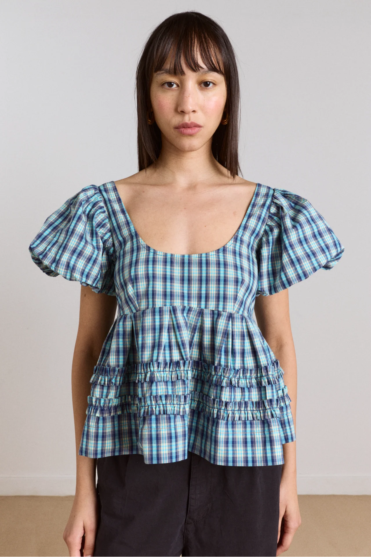 Summer Joy Blouse- Tomboy Check - Image 3