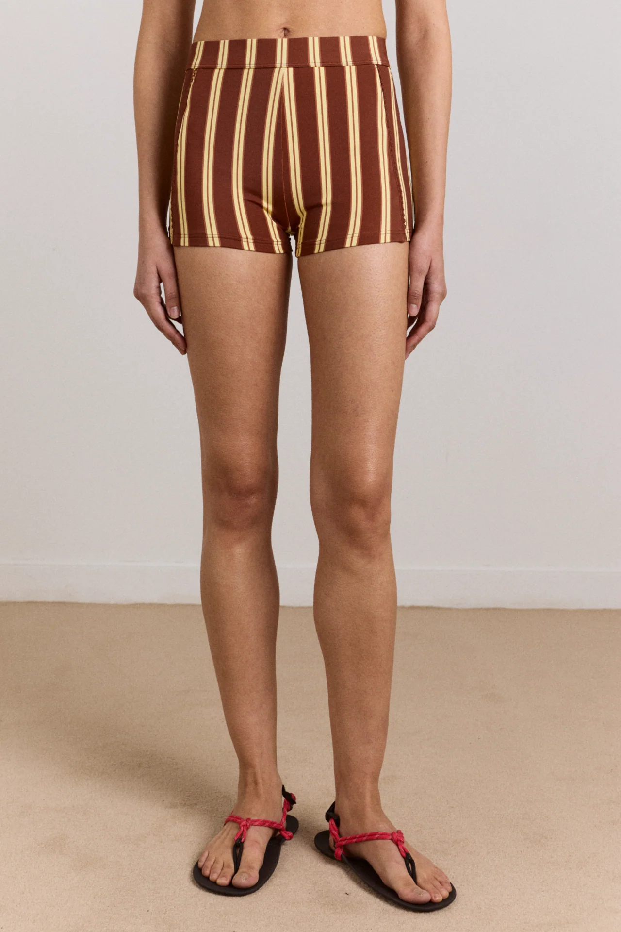 Trudi Boy Short - Brown Stripe Print - Image 4
