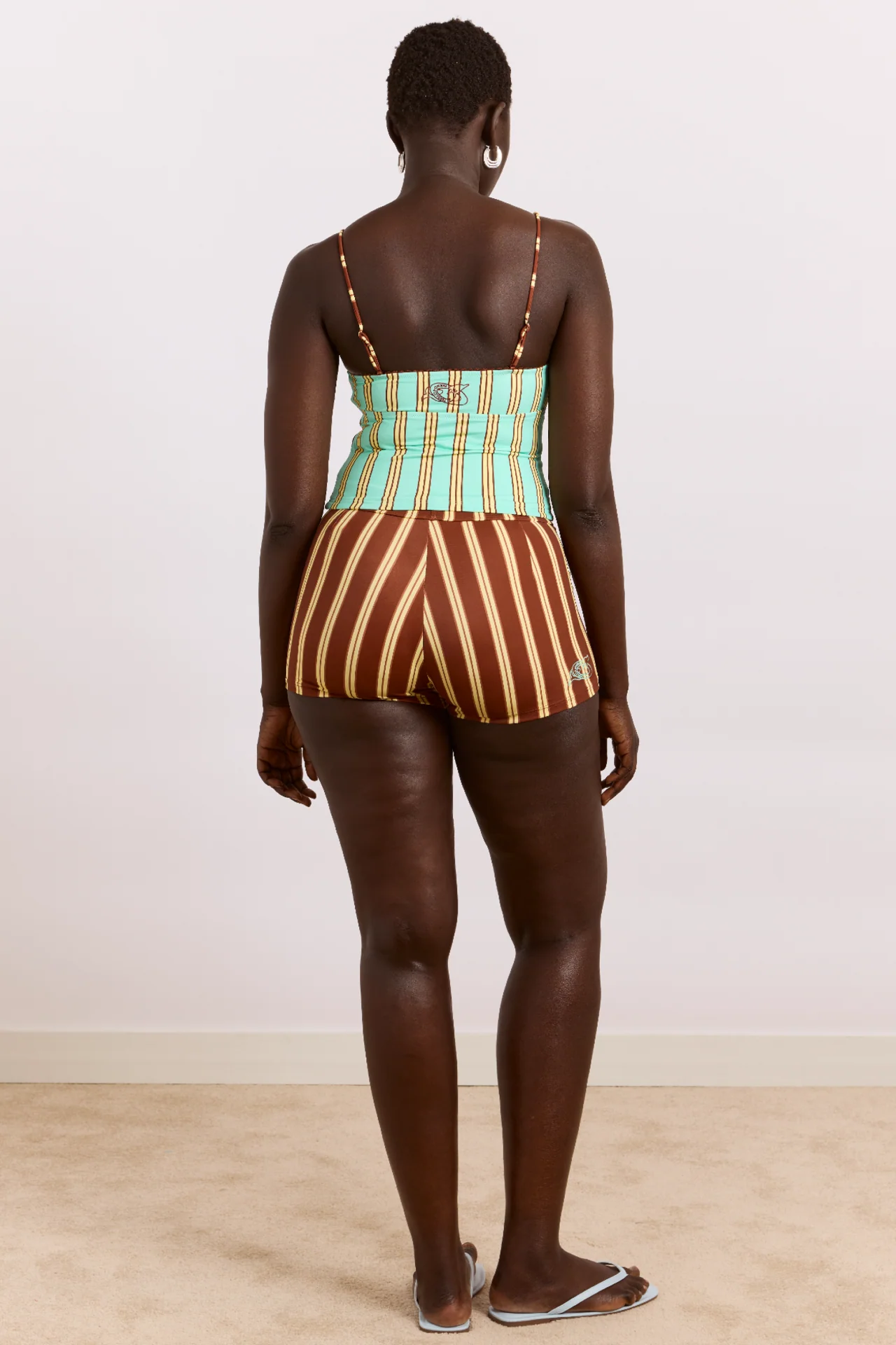 Trudi Tankini Top - Mint Stripe Print - Image 7