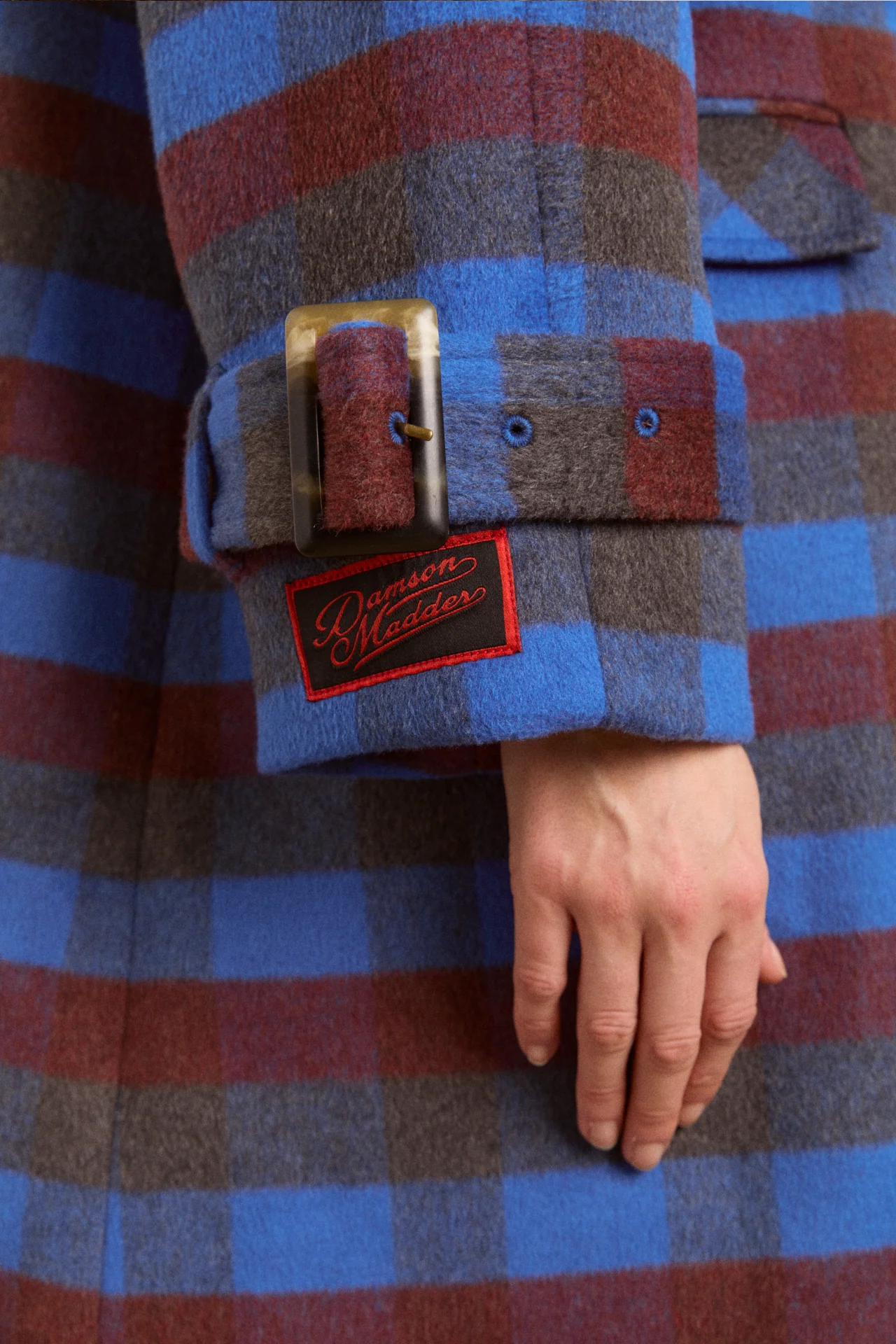 Vivi Wool Coat - Blue/Brick - Image 10