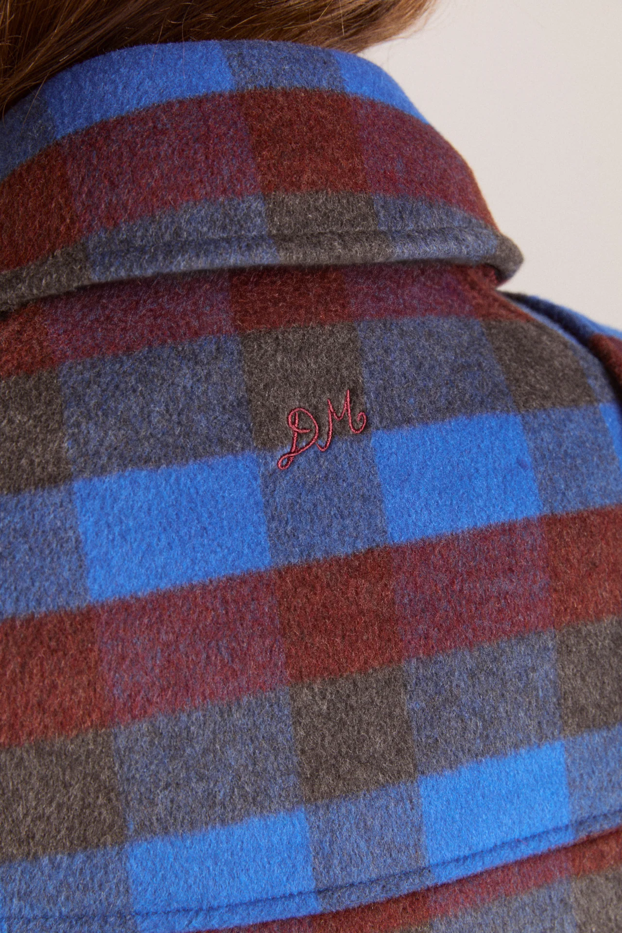 Vivi Wool Coat - Blue/Brick - Image 12