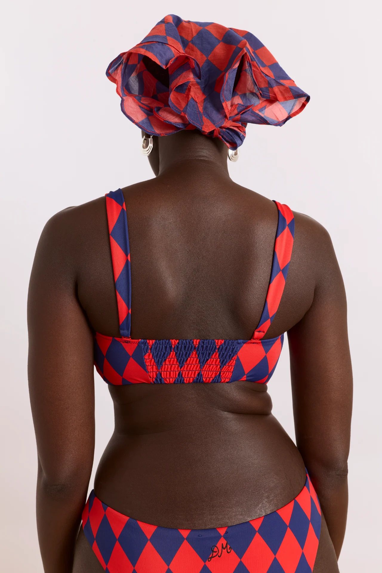 Wren Bikini Top With Rosette Detail - Harlequin - Image 10