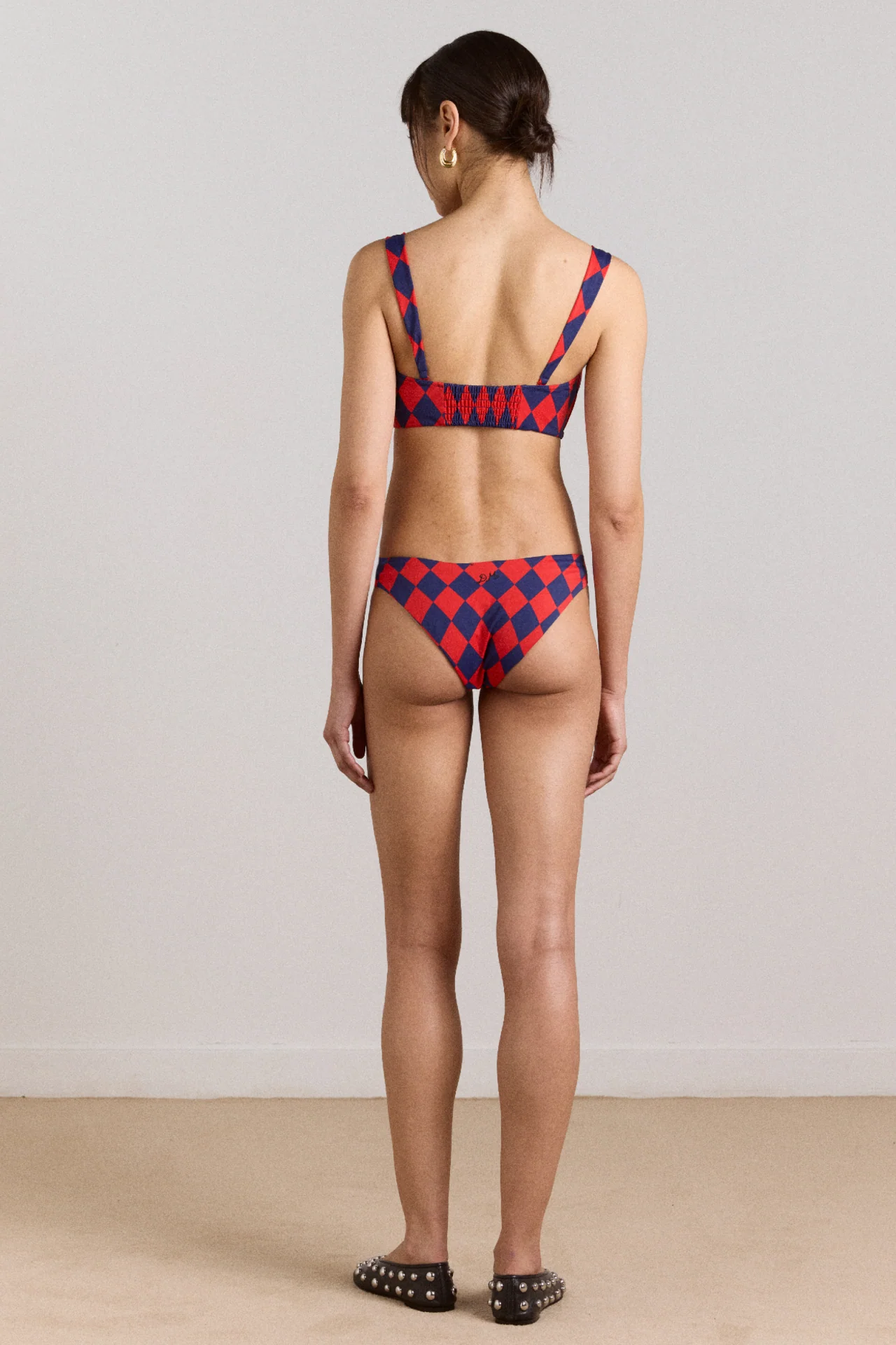 Wren Bikini Top With Rosette Detail - Harlequin - Image 7
