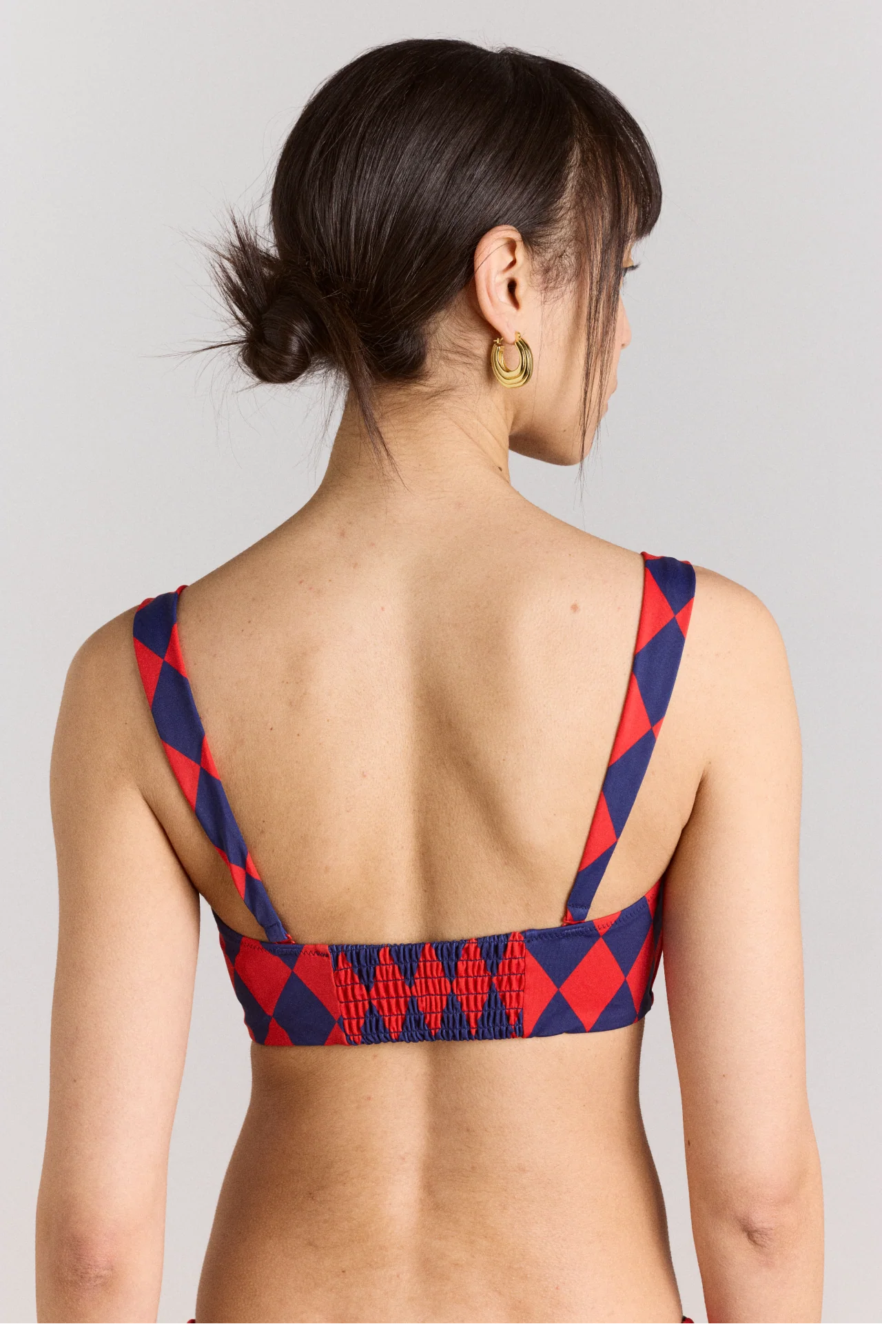 Wren Bikini Top With Rosette Detail - Harlequin - Image 9