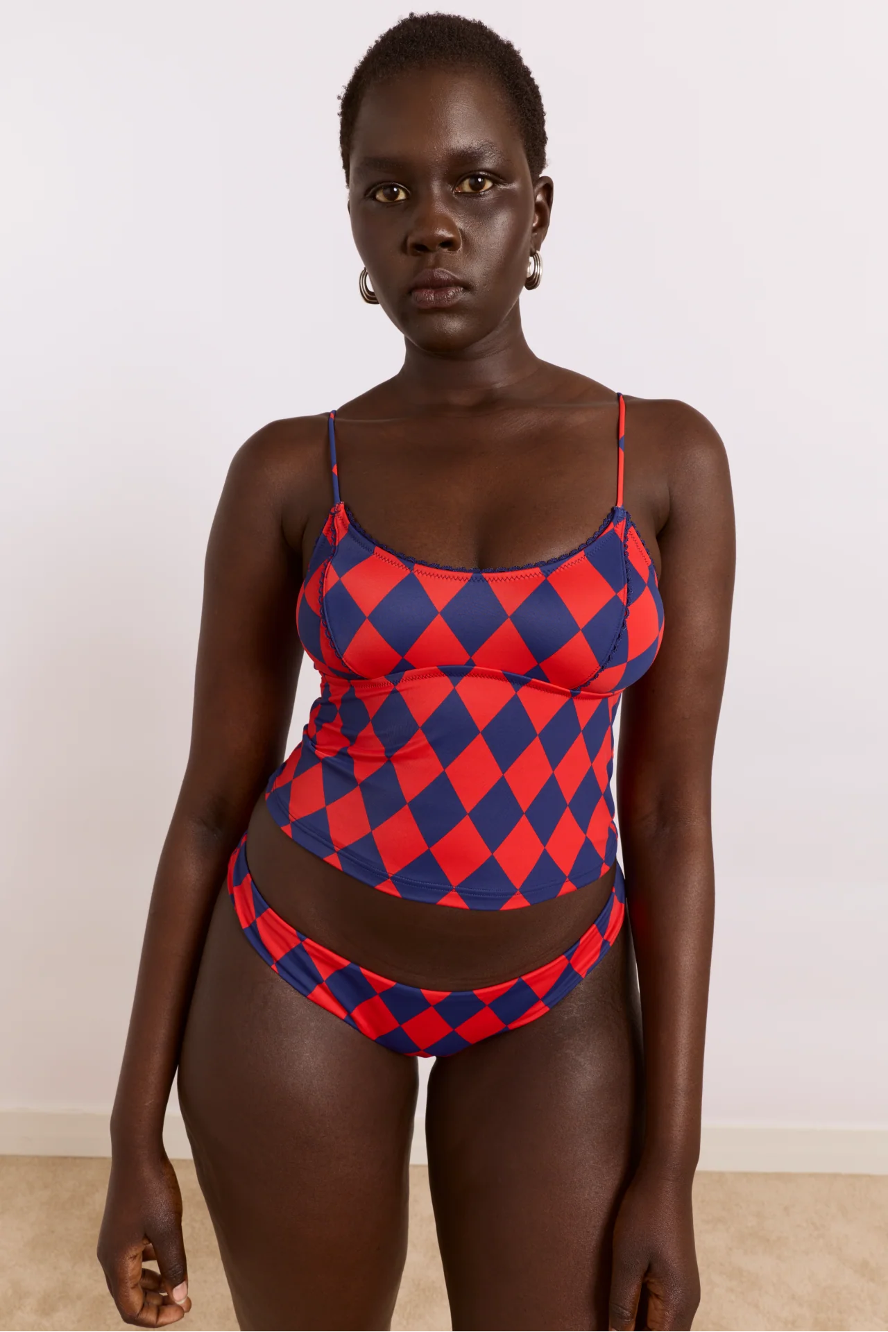 Wren Tankini Top - Harlequin Print - Image 3