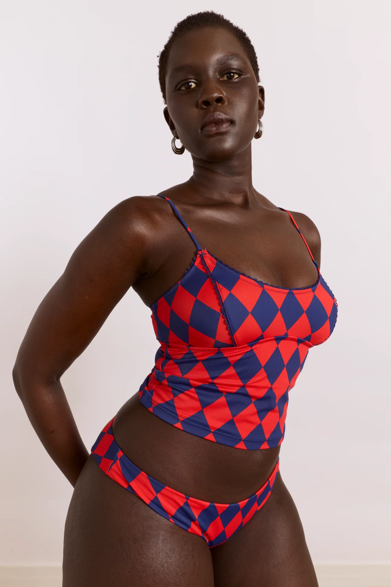 Wren Tankini Top - Harlequin Print - Image 7