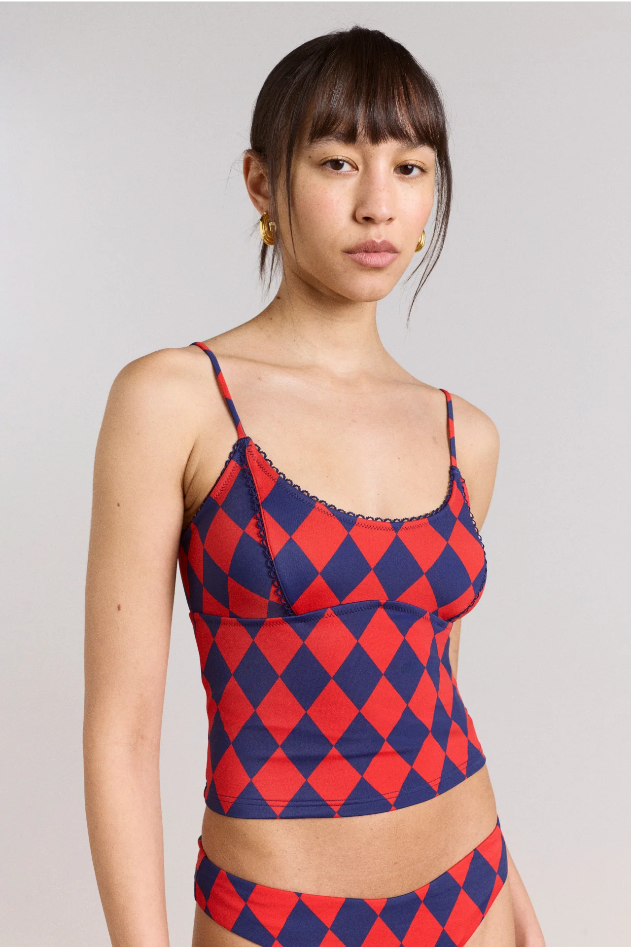Wren Tankini Top - Harlequin Print - Image 8